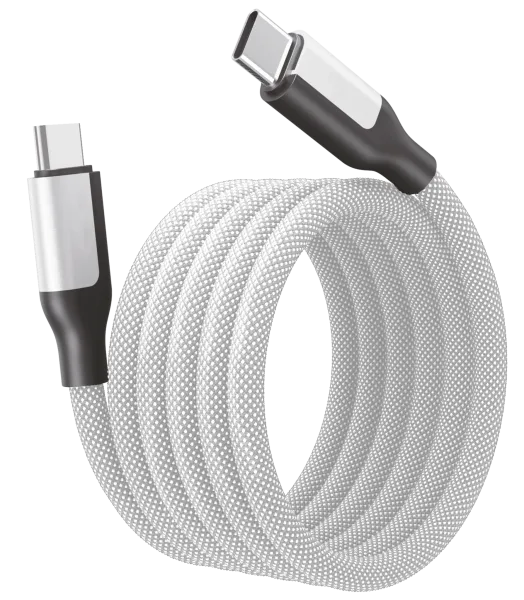 Кабель Moreus Magnet USB-C to USB-C 1m (White)